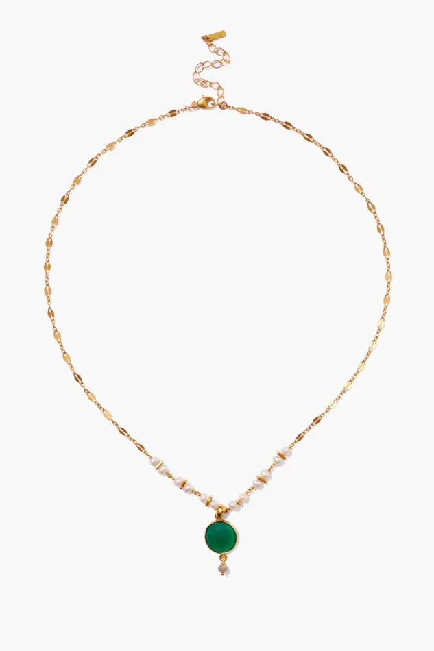 Chan Luu Aventurine Mix And Pearl Penina Pendant Necklace Women Necklaces