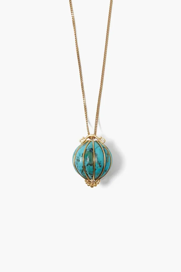 Chan Luu Balloon Pendant Necklace Turquoise Women Necklaces