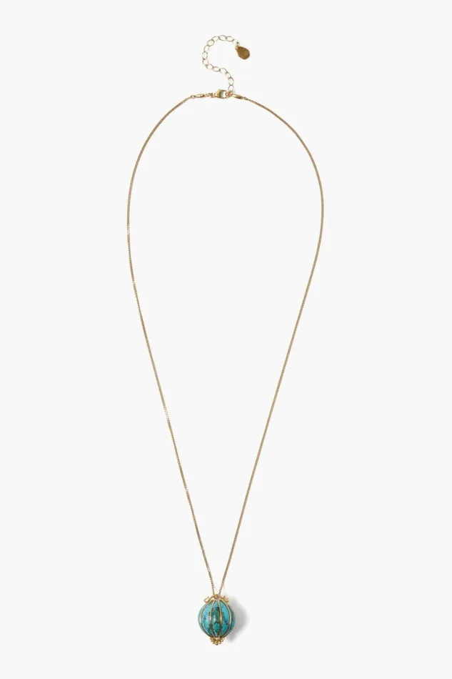 Chan Luu Balloon Pendant Necklace Turquoise Women Necklaces