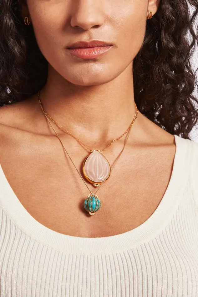 Chan Luu Balloon Pendant Necklace Turquoise Women Necklaces