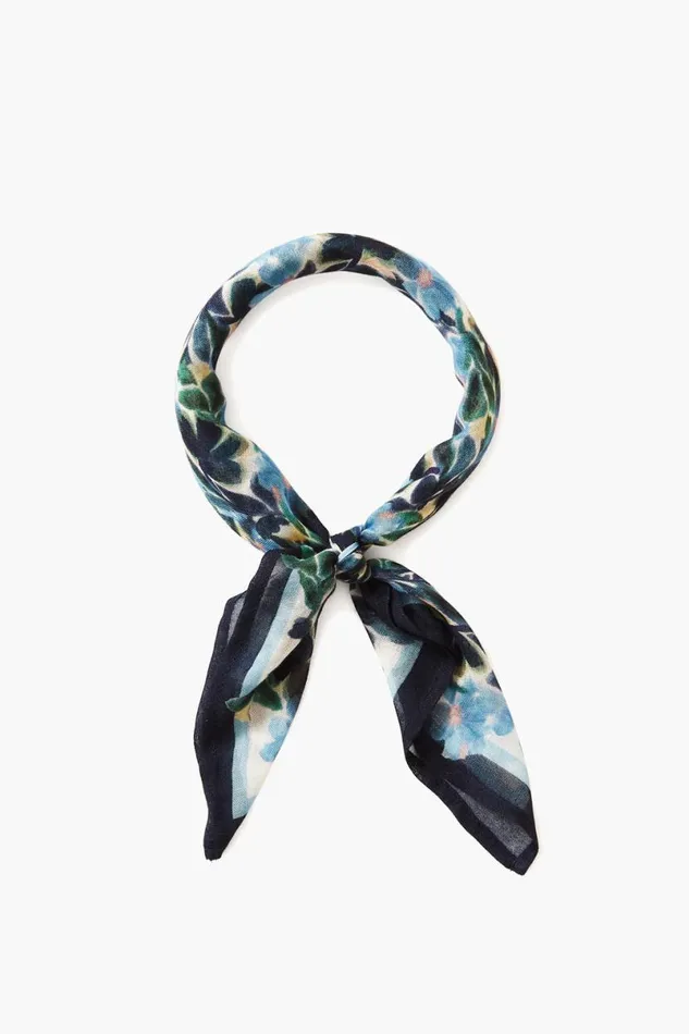 Chan Luu Bandana Crown Blue Floral Women Bandanas