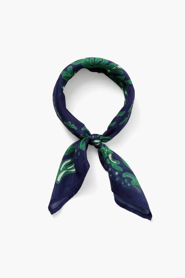 Chan Luu Bandana Estate Blue Coral Women Bandanas