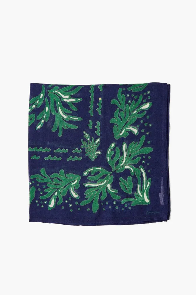 Chan Luu Bandana Estate Blue Coral Women Bandanas