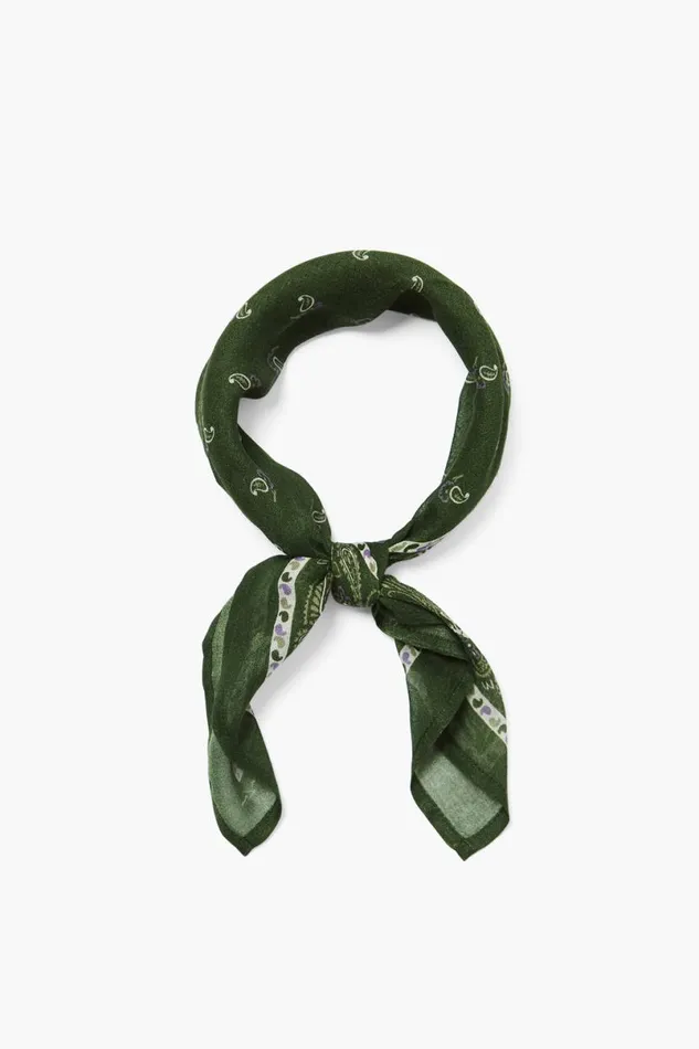 Chan Luu Bandana Green Paisley Women Bandanas