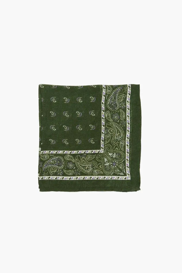 Chan Luu Bandana Green Paisley Women Bandanas