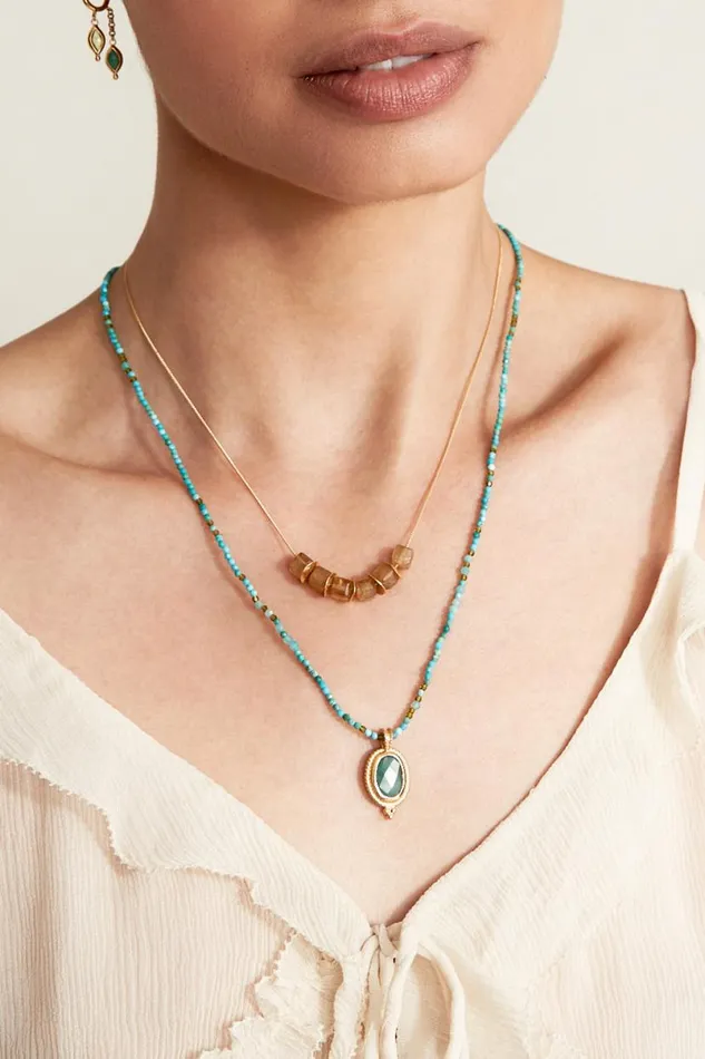 Chan Luu Calypso Necklace Turquoise Mix Women Necklaces