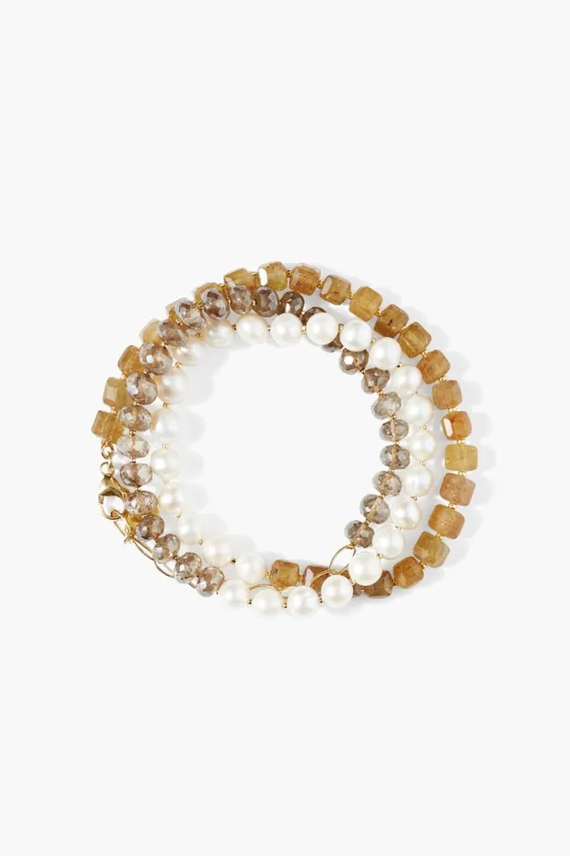 Chan Luu Carolina Naked Wrap Bracelet Natural Mix Women Bracelets