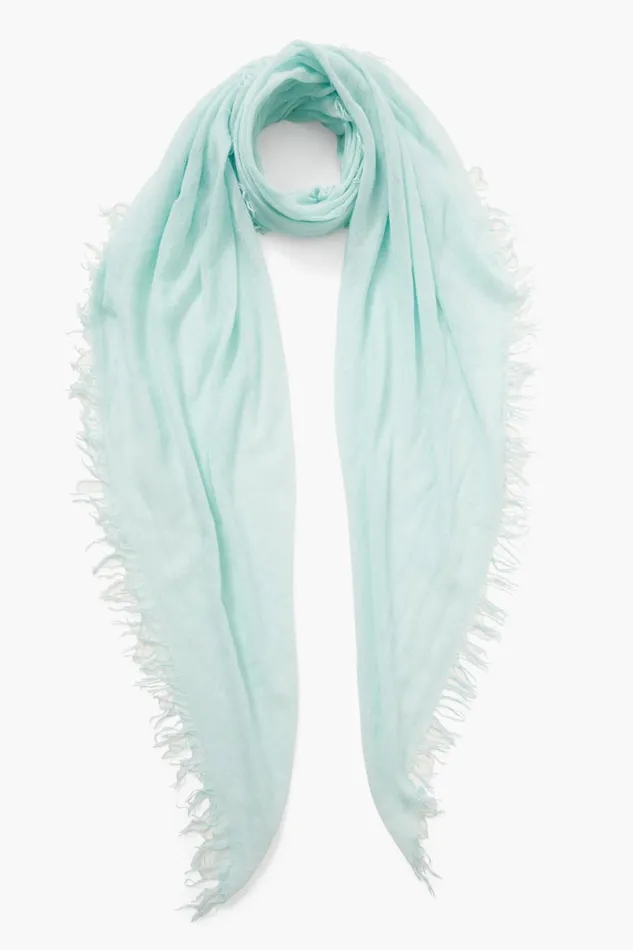 Chan Luu Cashmere And Silk Scarf Aqua Blue Women Scarves