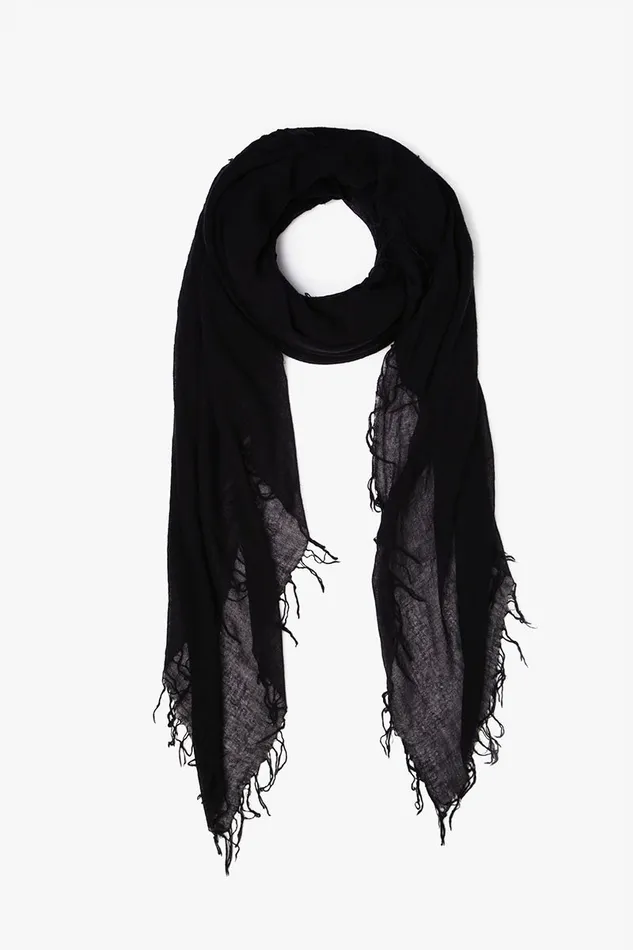 Chan Luu Cashmere And Silk Scarf Black Women Scarves