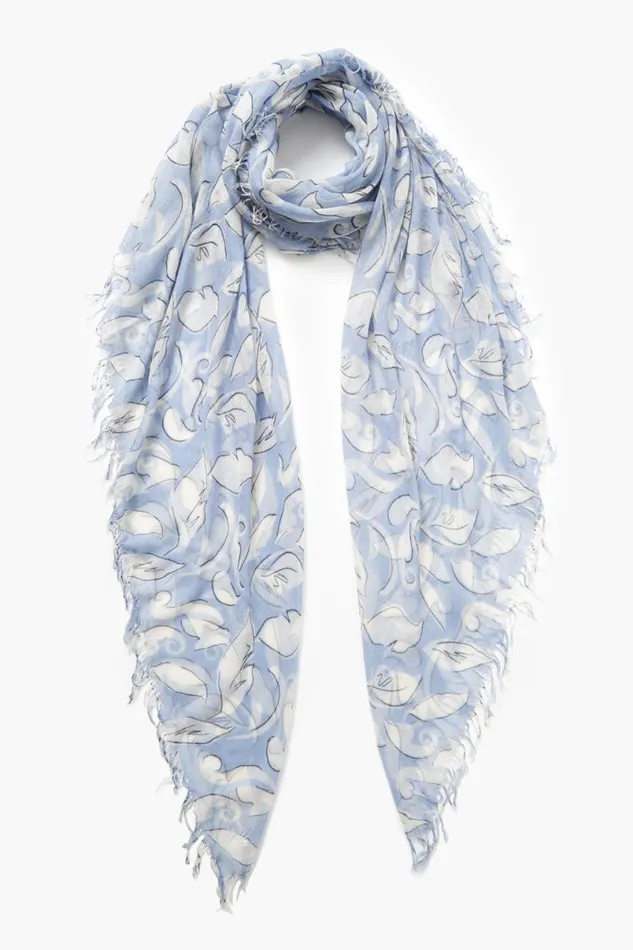 Chan Luu Cashmere And Silk Scarf Blue Ivy Women Scarves