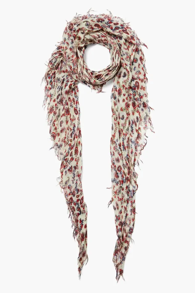 Chan Luu Cashmere And Silk Scarf Cloud Cream Paisley Women Scarves