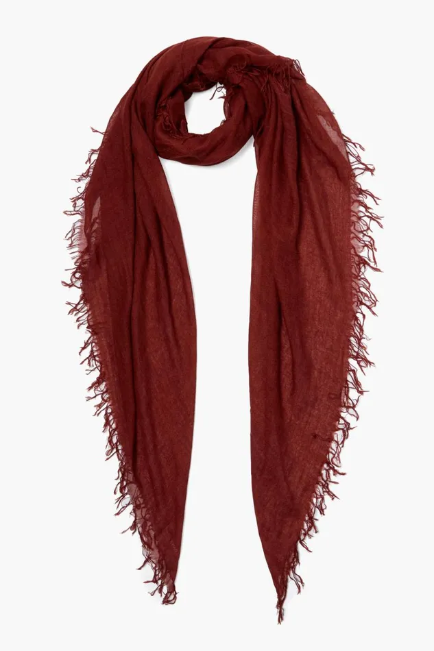 Chan Luu Cashmere And Silk Scarf Fired Brick Women Scarves