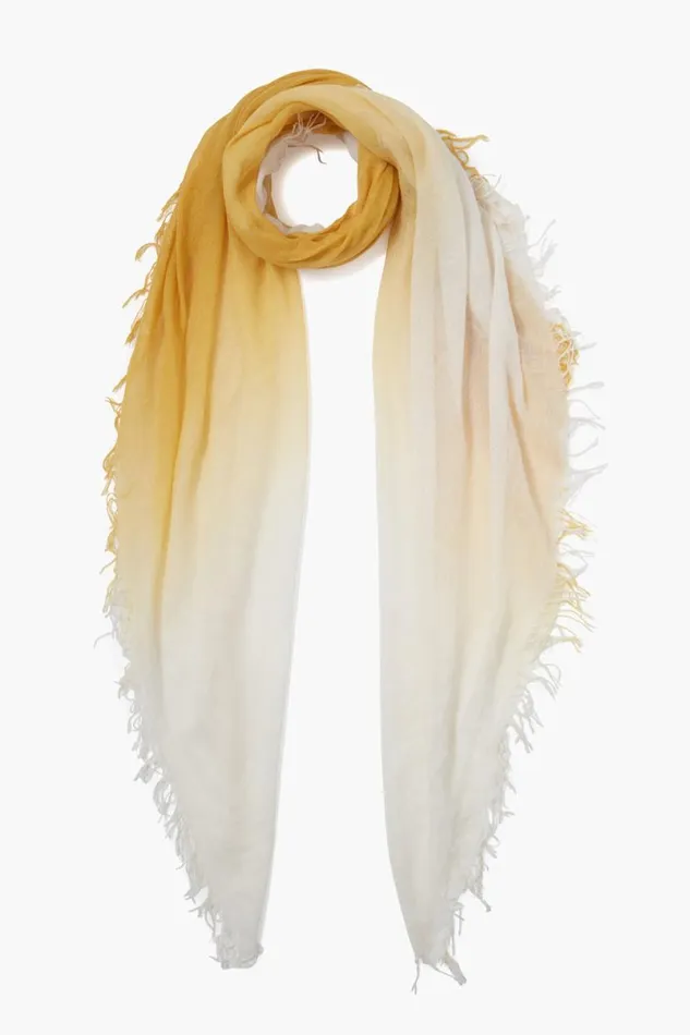 Chan Luu Cashmere And Silk Scarf Honey Dip Dyed Women Scarves