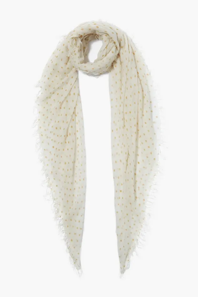 Chan Luu Cashmere And Silk Scarf Honey Dot Women Scarves