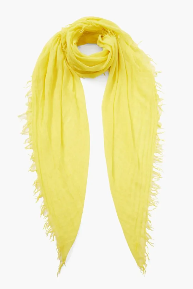 Chan Luu Cashmere And Silk Scarf Lemon Women Scarves