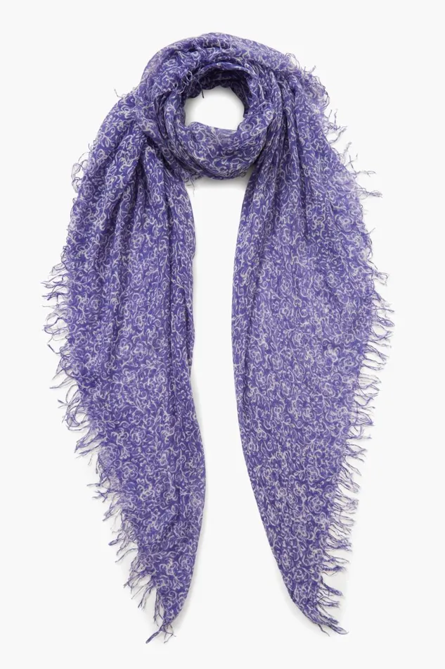 Chan Luu Cashmere And Silk Scarf Liberty Hibiscus Floral Women Scarves