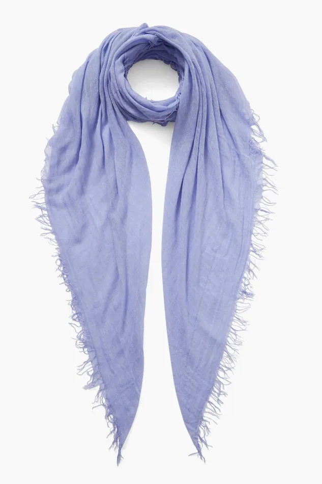 Chan Luu Cashmere And Silk Scarf Periwinkle Women Scarves