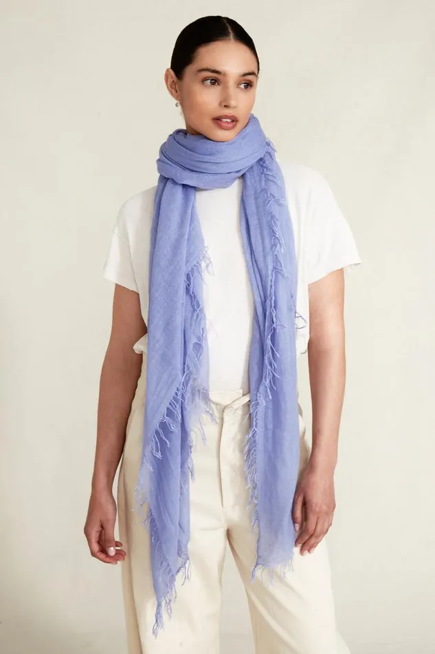 Chan Luu Cashmere And Silk Scarf Periwinkle Women Scarves