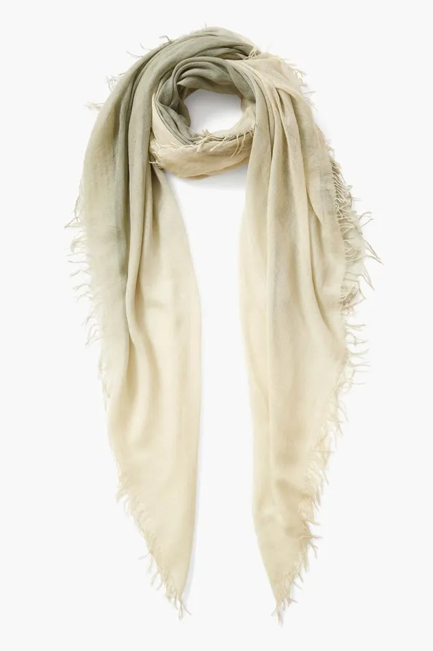 Chan Luu Cashmere And Silk Scarf Sage Dip Dyed Women Scarves