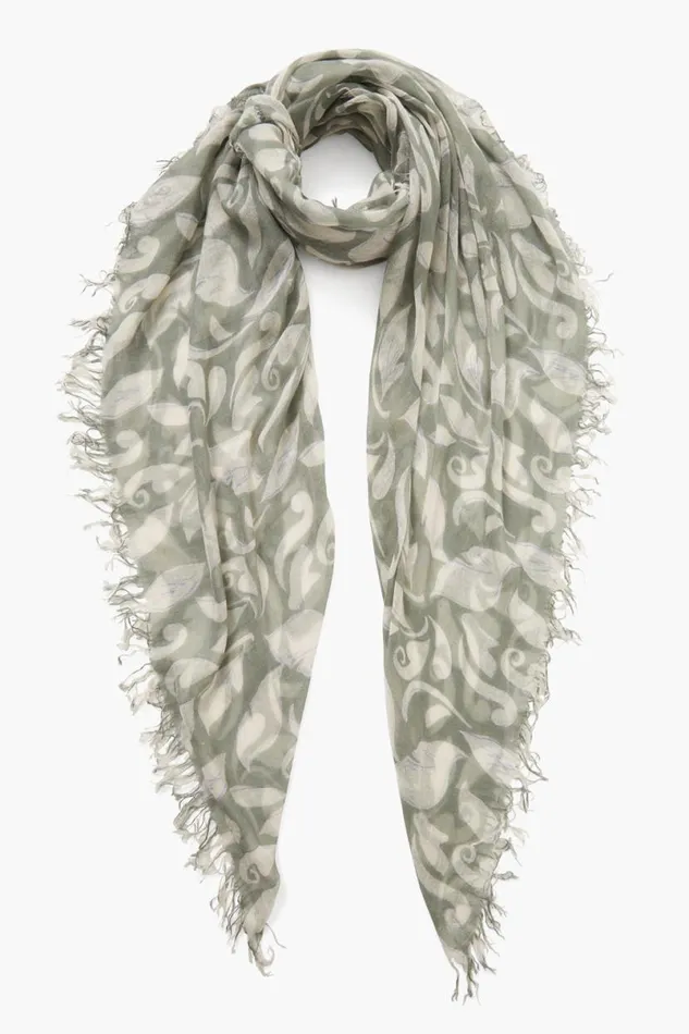 Chan Luu Cashmere And Silk Scarf Sage Ivy Women Scarves