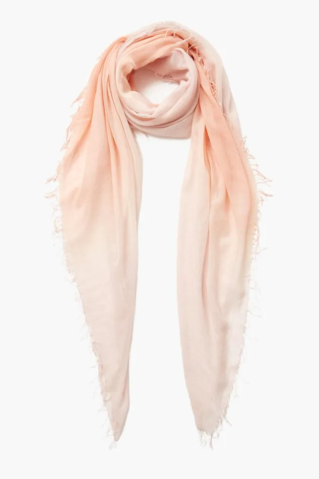 Chan Luu Cashmere And Silk Scarf Tropical Peach Dip Dyed Women Scarves