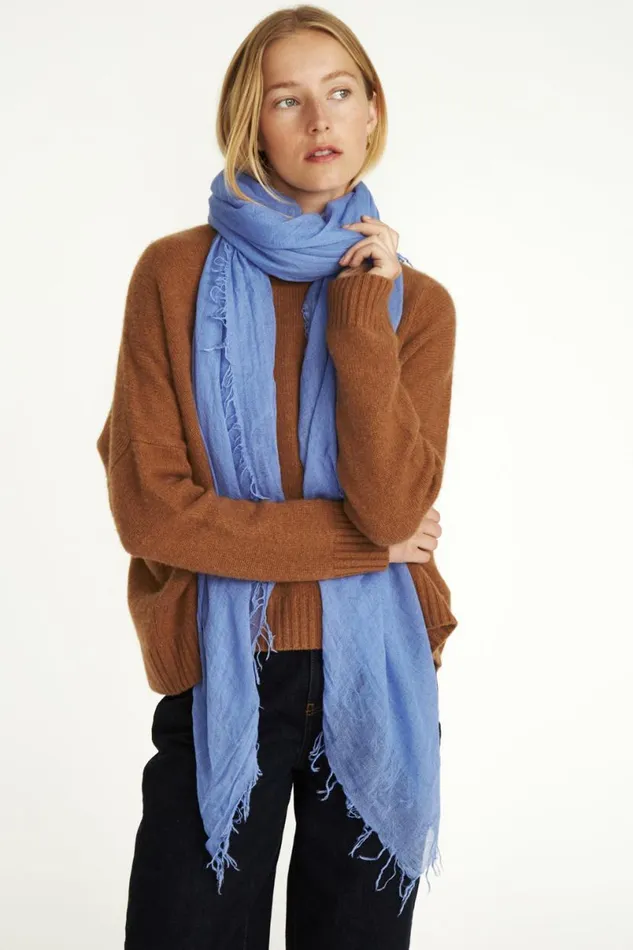 Chan Luu Cashmere And Silk Scarf Wedgewood Women Scarves