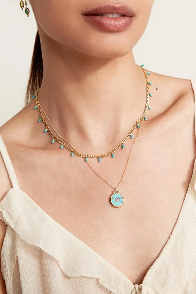 Chan Luu Celeste Necklace Turquoise Women Necklaces