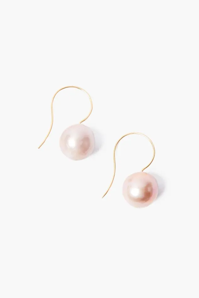 Chan Luu Champagne Baroque Pearl And Gold Drop Earrings Women Earrings