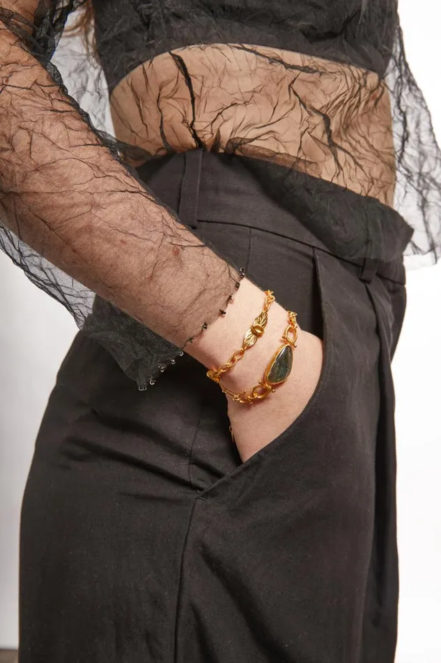 Chan Luu Cheval Bracelet Gold Labradorite Women Bracelets