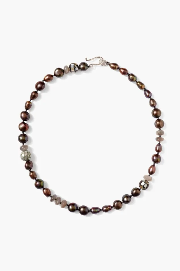 Chan Luu Crest Necklace Peacock Pearl Mix Women Necklaces