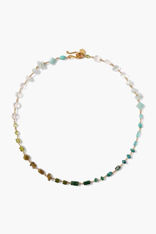 Chan Luu Daphne Beaded Necklace Turquoise Mix Women Necklaces