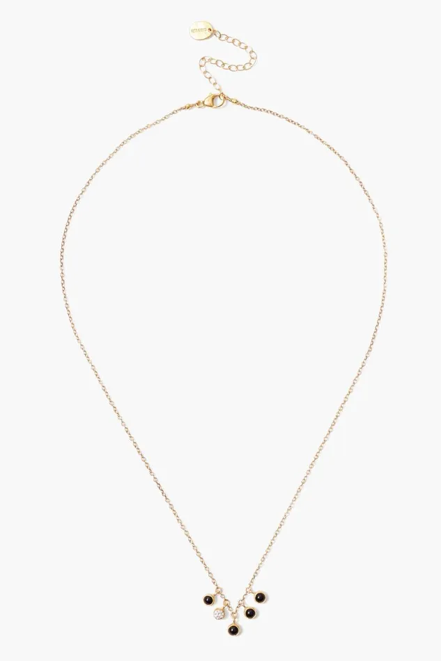 Chan Luu Delilah Charm Necklace Onyx Mix Women Necklaces