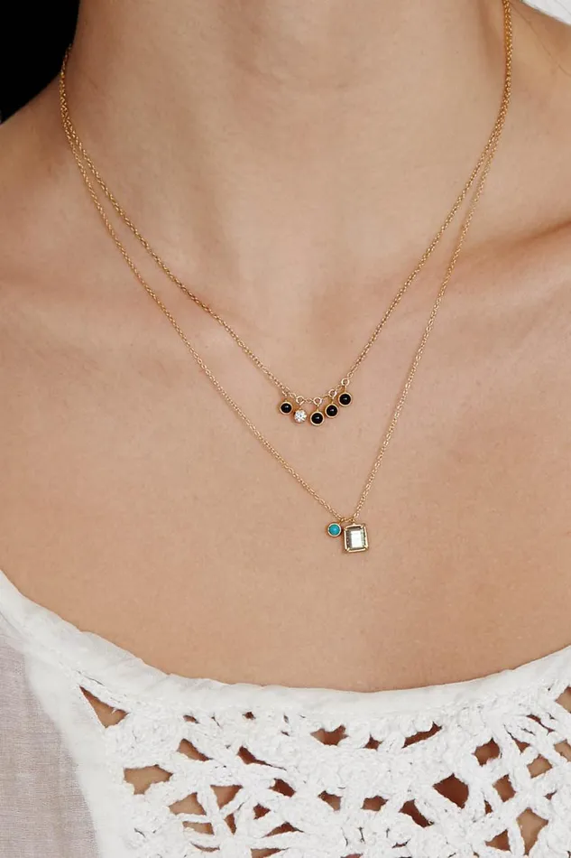 Chan Luu Delilah Charm Necklace Onyx Mix Women Necklaces