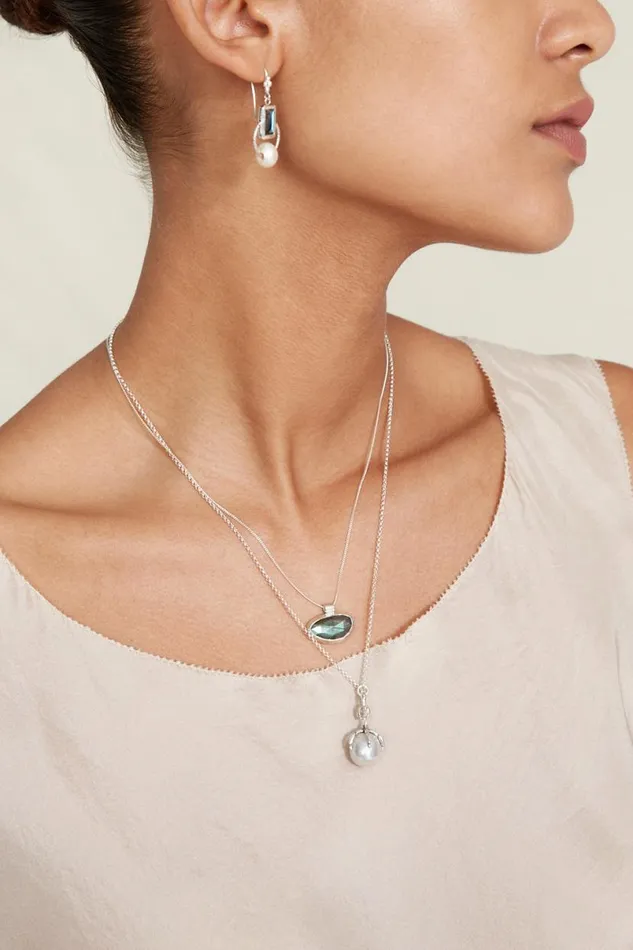 Chan Luu Delta Necklace Labradorite Women Necklaces