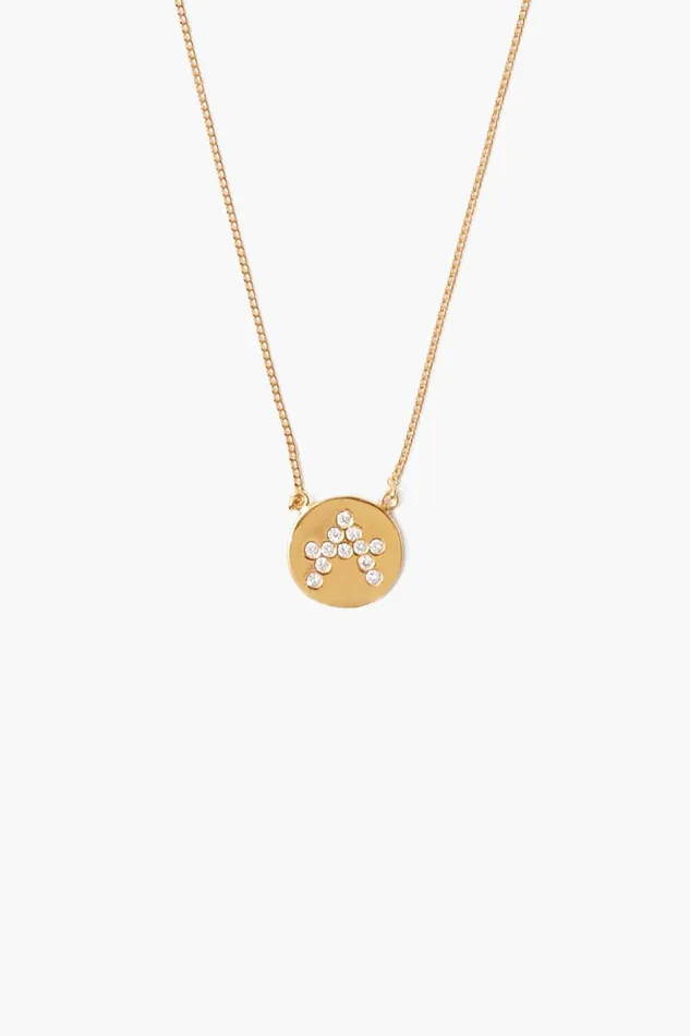 Chan Luu Diamond Initial Coin Necklace Gold Women Necklaces