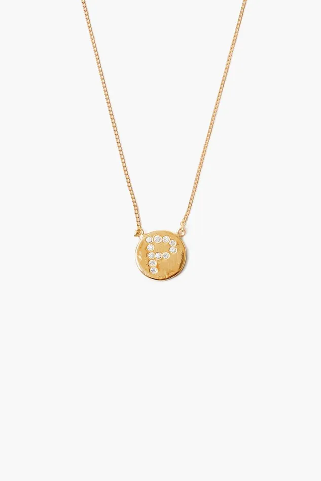 Chan Luu Diamond Initial Coin Necklace Gold Women Necklaces