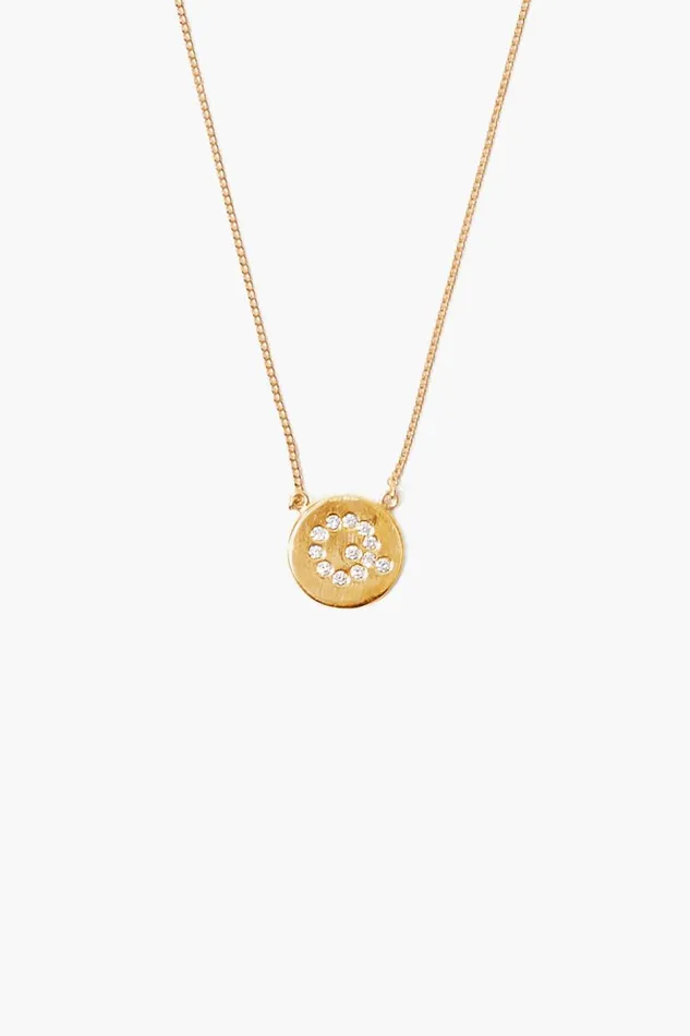 Chan Luu Diamond Initial Coin Necklace Gold Women Necklaces