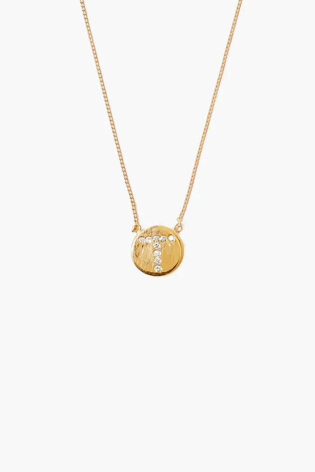 Chan Luu Diamond Initial Coin Necklace Gold Women Necklaces