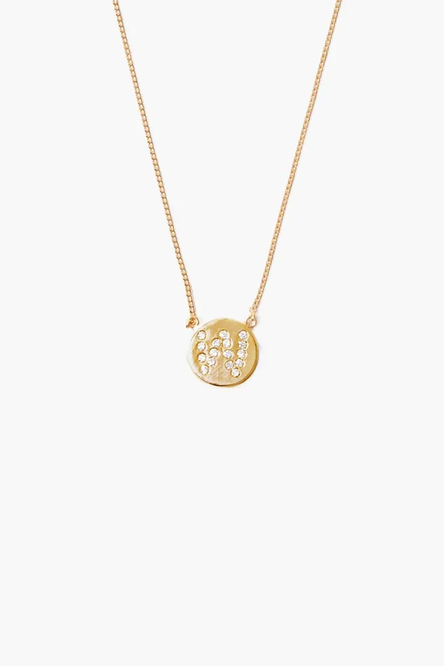 Chan Luu Diamond Initial Coin Necklace Gold Women Necklaces