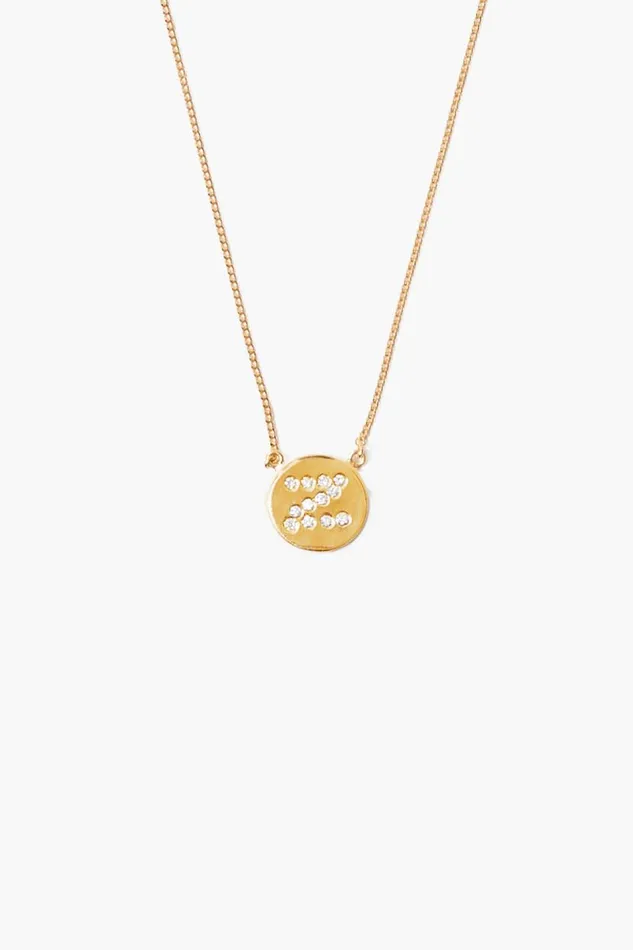 Chan Luu Diamond Initial Coin Necklace Gold Women Necklaces