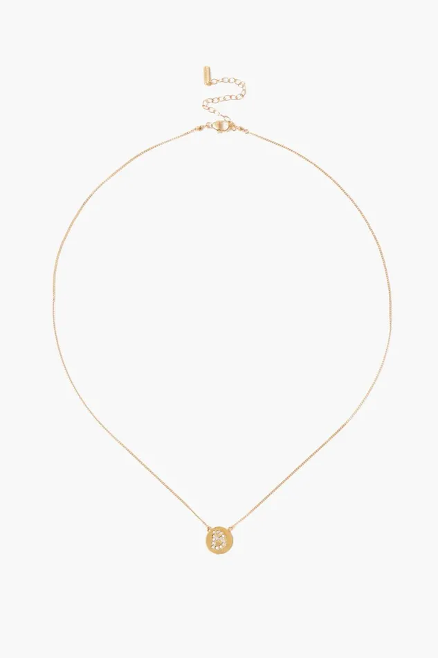 Chan Luu Diamond Initial Coin Necklace Gold Women Necklaces