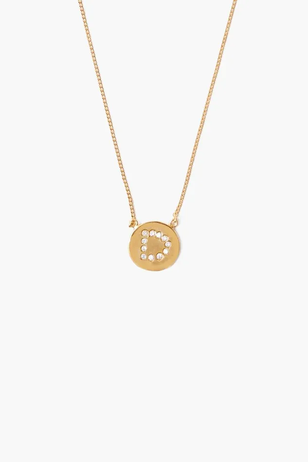 Chan Luu Diamond Initial Coin Necklace Gold Women Necklaces