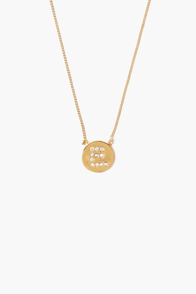 Chan Luu Diamond Initial Coin Necklace Gold Women Necklaces