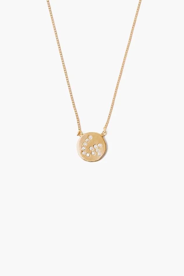 Chan Luu Diamond Initial Coin Necklace Gold Women Necklaces