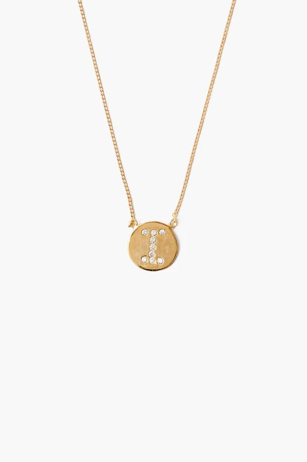 Chan Luu Diamond Initial Coin Necklace Gold Women Necklaces