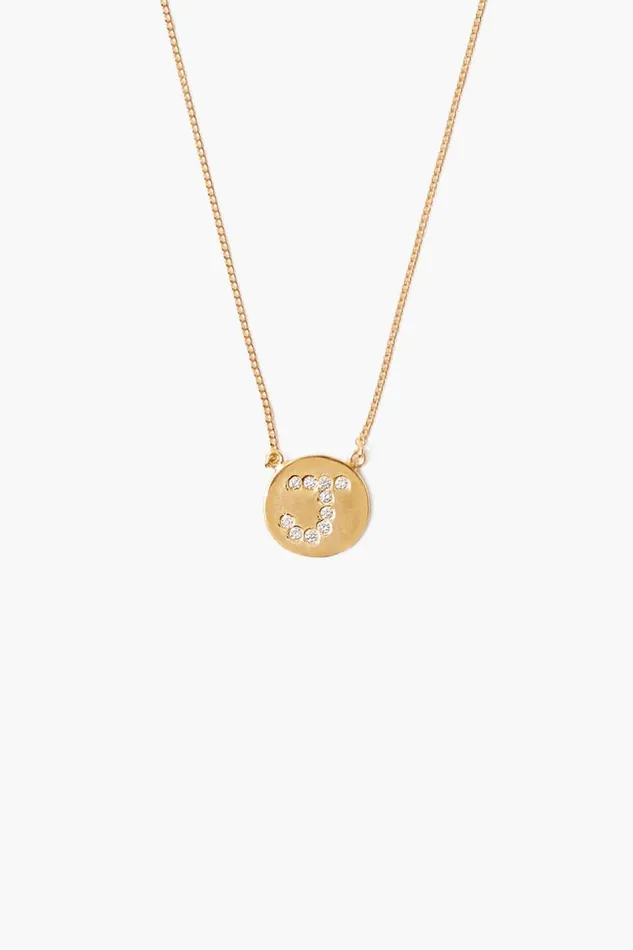 Chan Luu Diamond Initial Coin Necklace Gold Women Necklaces