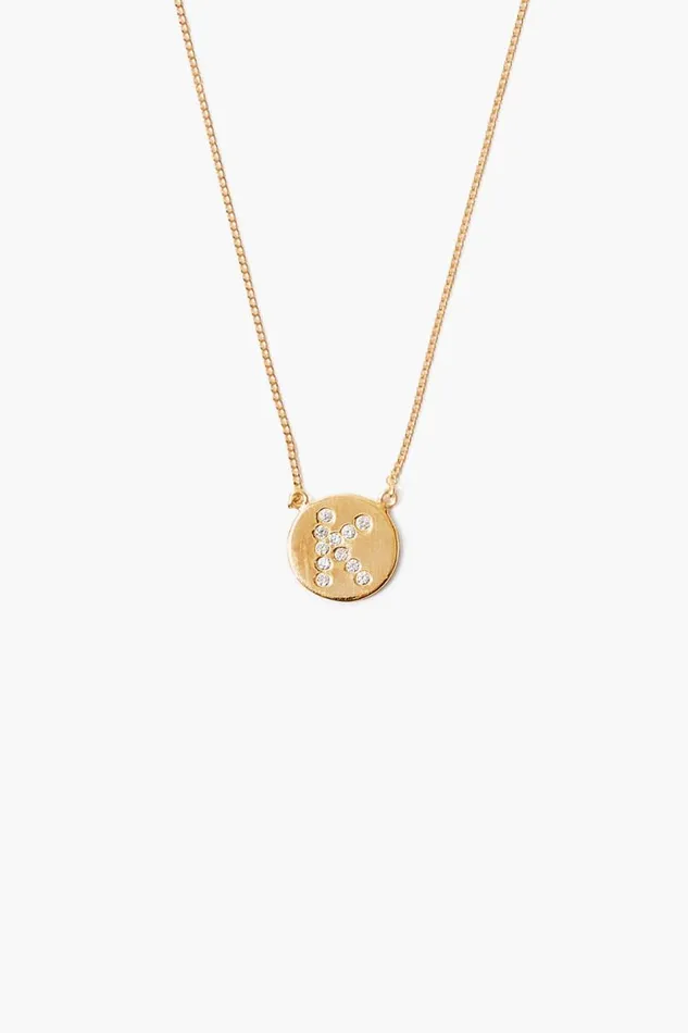 Chan Luu Diamond Initial Coin Necklace Gold Women Necklaces