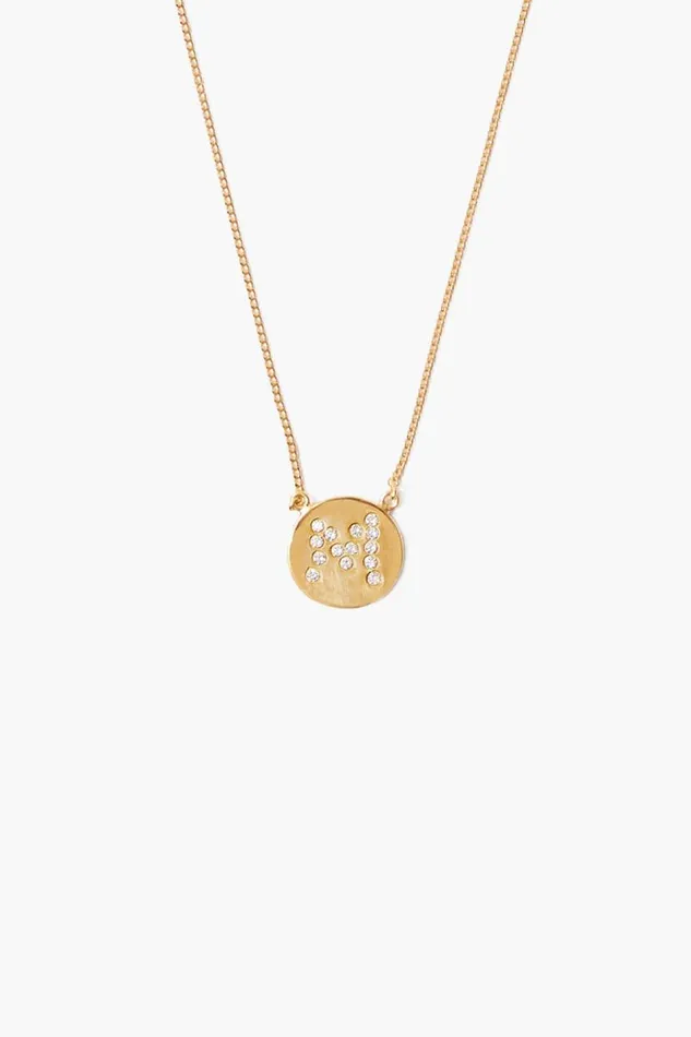 Chan Luu Diamond Initial Coin Necklace Gold Women Necklaces