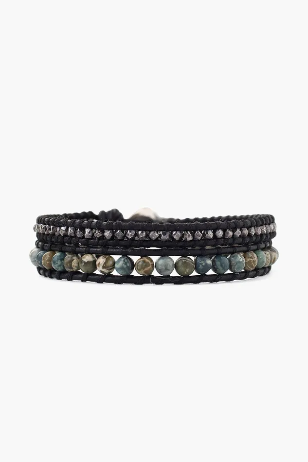 Chan Luu Double Wrap Bracelet Green Mix Women Bracelets