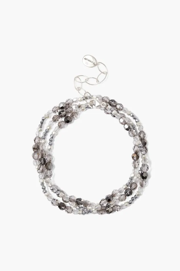 Chan Luu Dresden Triple Naked Wrap Bracelet Silver Mix Women Bracelets